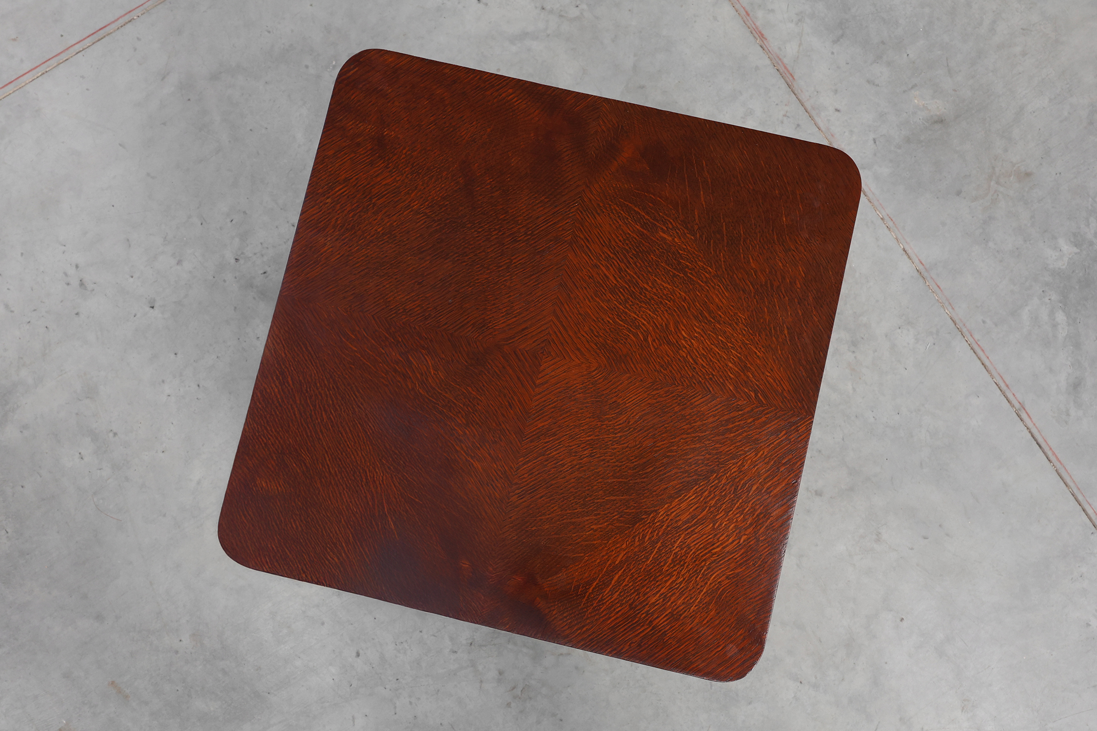 Art Deco square side table in oak veneer, France ca. 1925thumbnail